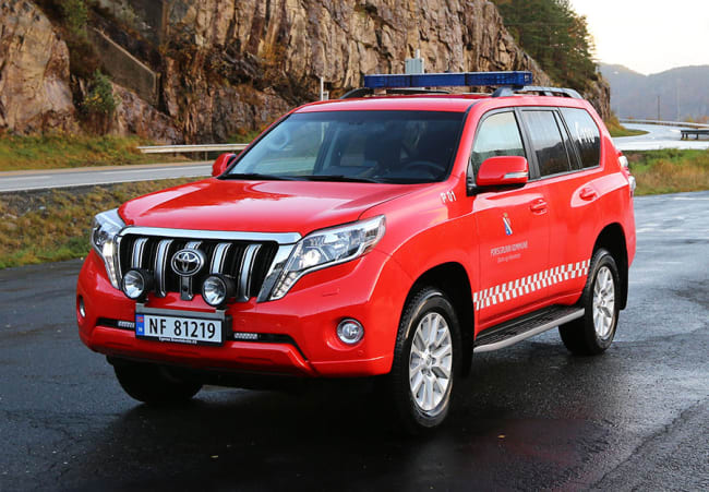 Vi gratulerer Porsgrunn Brannvesen med ny Toyota Landcruiser røykdykkerbil