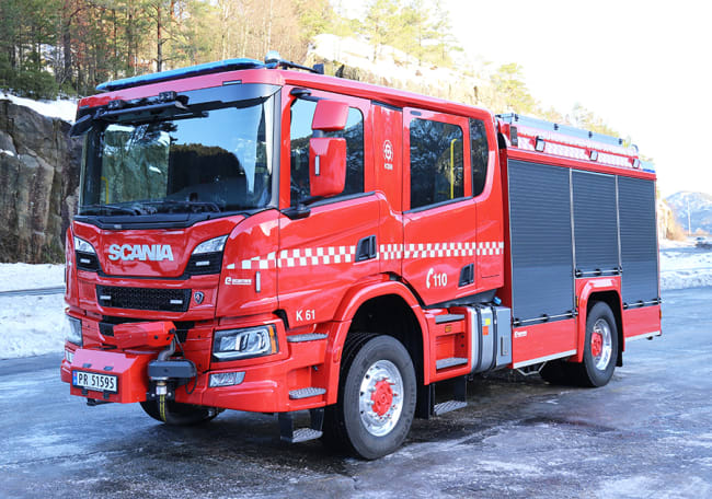 Brannbil på Scania NTG chassis til Kristiansandsregionen