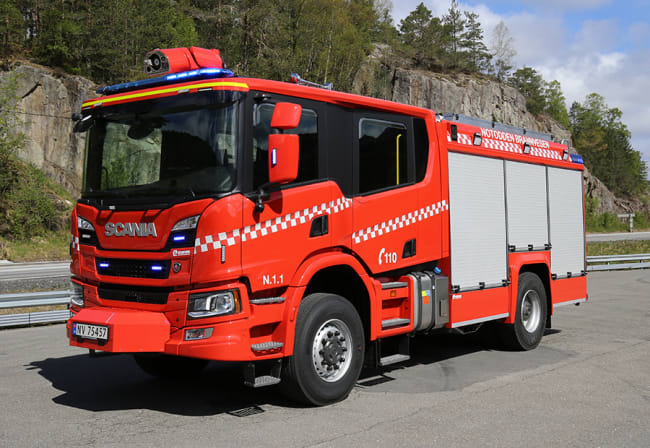 Brannbil på Scania NTG chassis til Notodden
