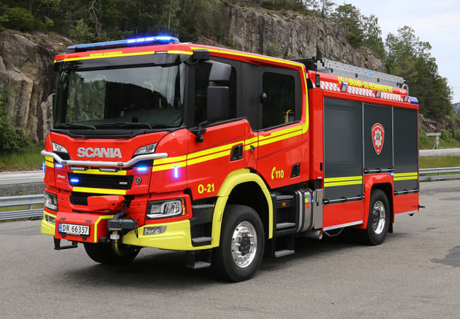 Brannbil på 4x4 Scania NTG chassis til Oslo