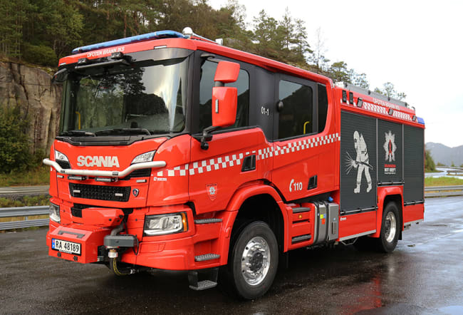 Brannbil på Scania NTG chassis til Ofoten Brann IKS