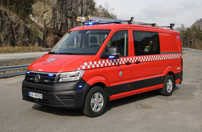 Røykdykkerbil bygget på VW Crafter til Rogaland brann og redning