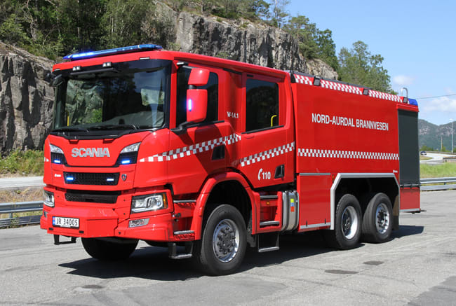 Kombinert branntankbil på Scania chassis til Nord-Aurdal Brannvesen