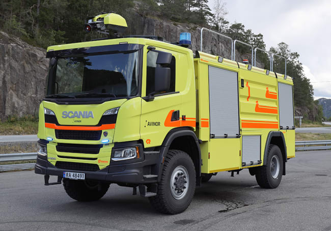 Da har vi levert enda en bil i den nye serien flyplassbrannbiler til Avinor - denne gikk til Hammerfest lufthavn