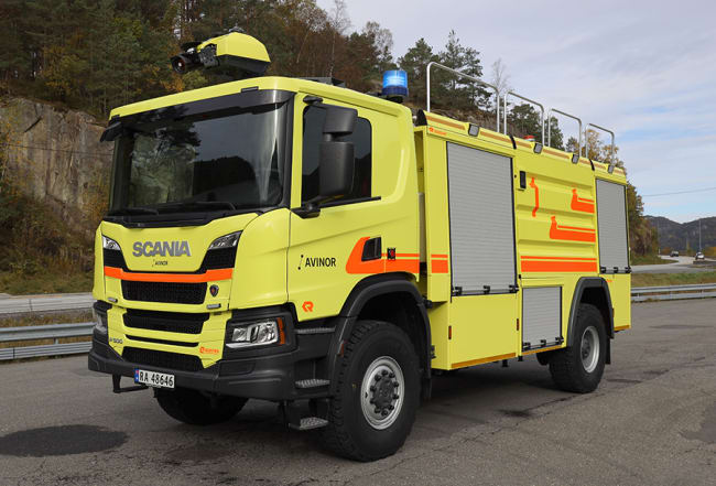 Da har vi levert enda en bil i den nye serien flyplassbrannbiler til Avinor - denne gikk til Hammerfest lufthavn