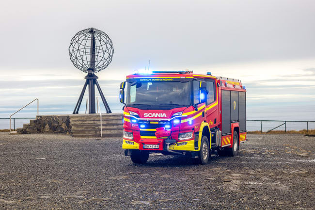 Velutstyrt brannbil til Nordkapp Kommune