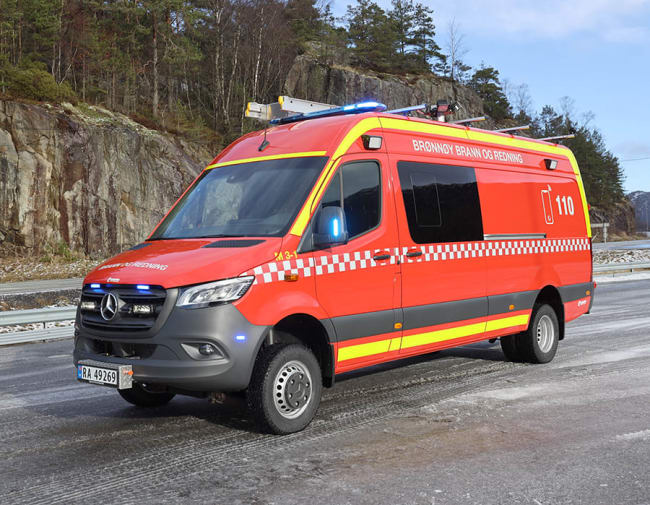 Lett brannbil til Brønnøy brann og redning - Vevelstad stasjon
