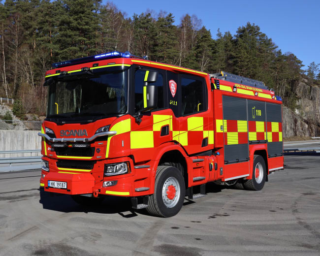 Brannbil til Nord-Odal på Scania 4x4 chassis