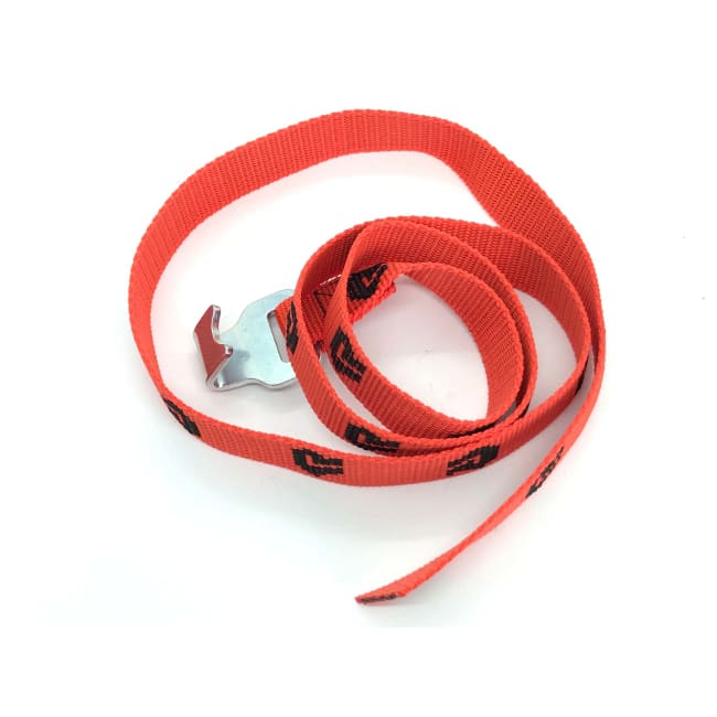 Stropp 25mm m/metallkrok, orange m/logo, 1200mm