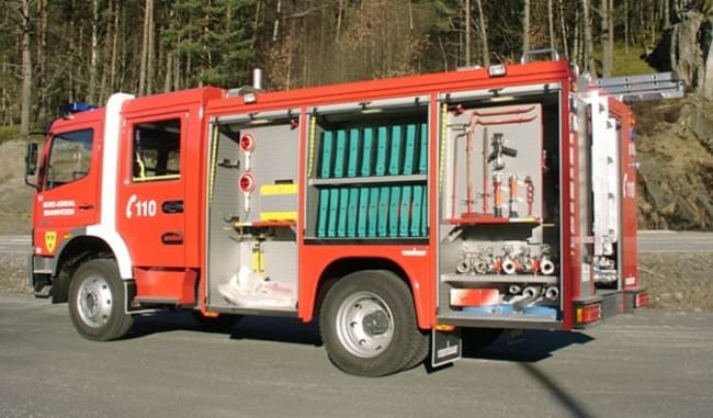 Brannbil TLF 2500/100 på Mercedes Atego 1328AF 4x4