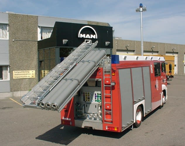 Brannbil TLF 2000/150/50 på MAN 18.314 TGA 4x2