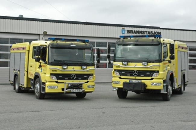 Brannbil TLF 2500/200 på Mercedes Atego 1328AF/36 4x4, 279hk, Automat, Haugesund Brannvesen