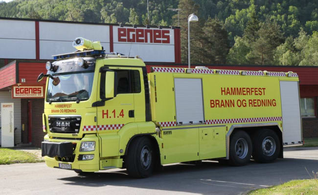 Ny branntankbil levert til Hammerfest brannvesen