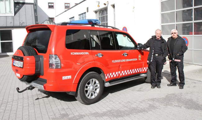 Vi gratulerer Flekkefjord Brannvesen med ny Pajero røykdykkerbil