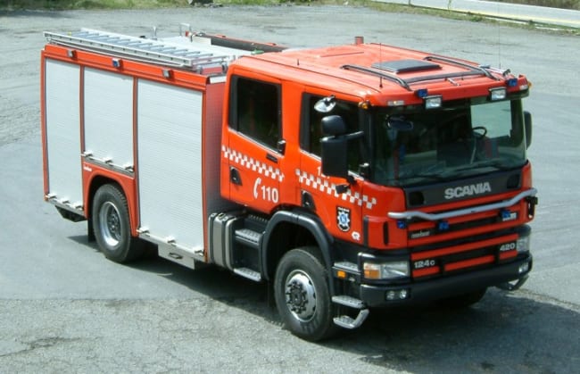 Brannbil TLF 3000/150 på Scania P124CB/43 4x4, 420hk, Automat