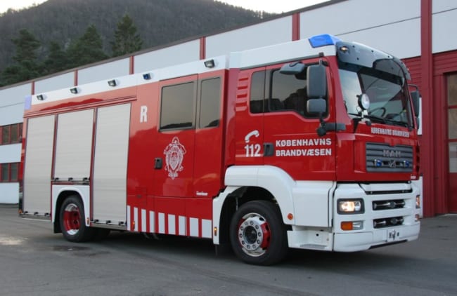 Brannbil TLF2000/150/50 på MAN TGA 18.314 til Københavns Brandvæsen