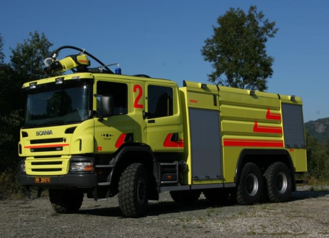 Flyplassbrannbil til Svalbard lufthavn, FLF 8000/500 på Scania P470CB 6x6, 470 hk, Automat