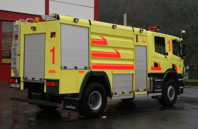 Flyplassbrannbil til Ørsta/Volda lufthavn, FLF 6000/400 på Scania P470CB 4x4, 470 hk, Automat