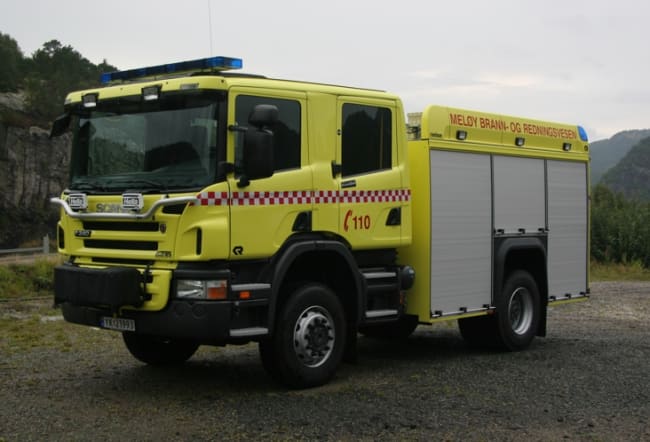 Brannbil TLF 3000/150 på Scania P340/39 4x4, 340hk, Automat - Meløy Kommune