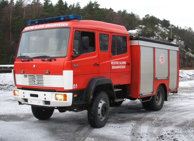 Brukt brannbil TLF 2000 på MB 1120AF 4x4 1987 mod.