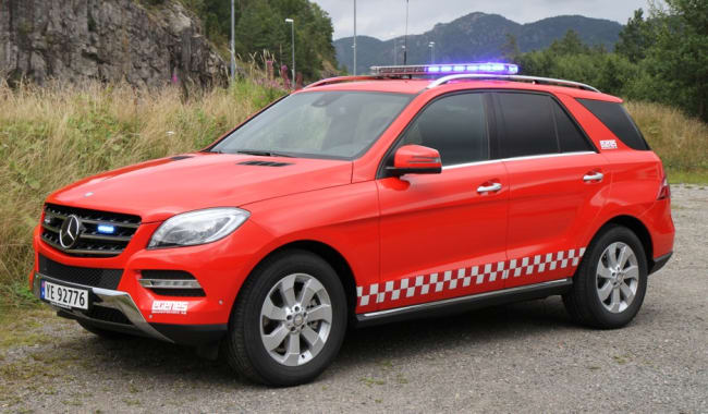 Vi gratulerer Salten Brann med ny Mercedes ML røykdykkerbil