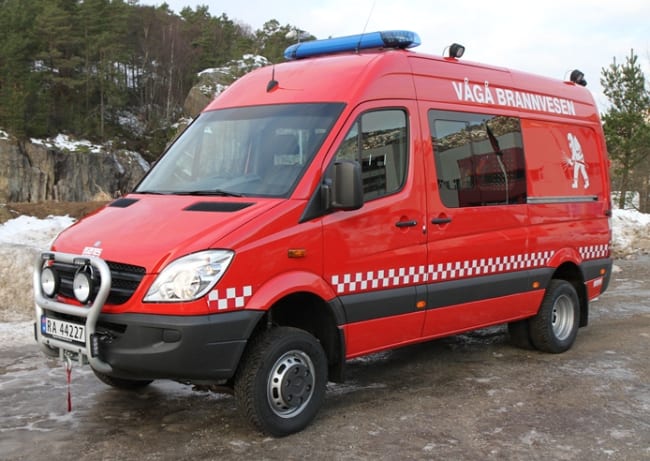 Fremskutt enhet på Sprinter 519 4x4 levert til Vågå Kommune