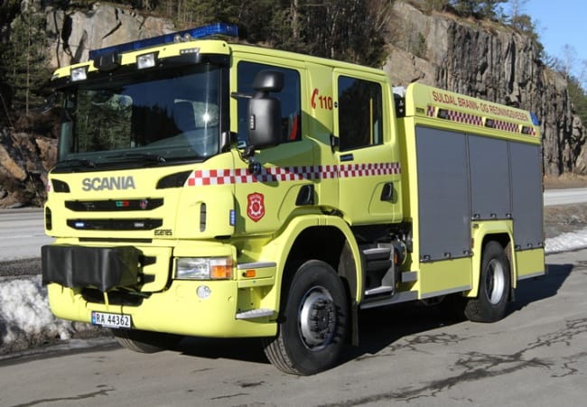 Ny brannbil levert til Suldal brann- og redningsvesen