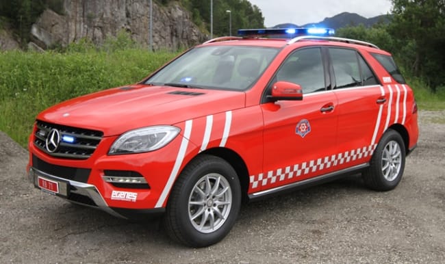 Vi gratulerer Nordre Follo Brannvesen IKS med ny Mercedes ML røykdykkerbil