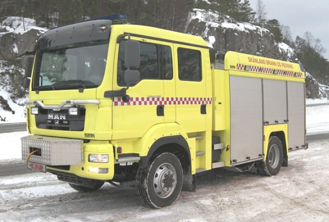 Vi gratulerer Skånland Kommune med ny brannbil på MAN chassis