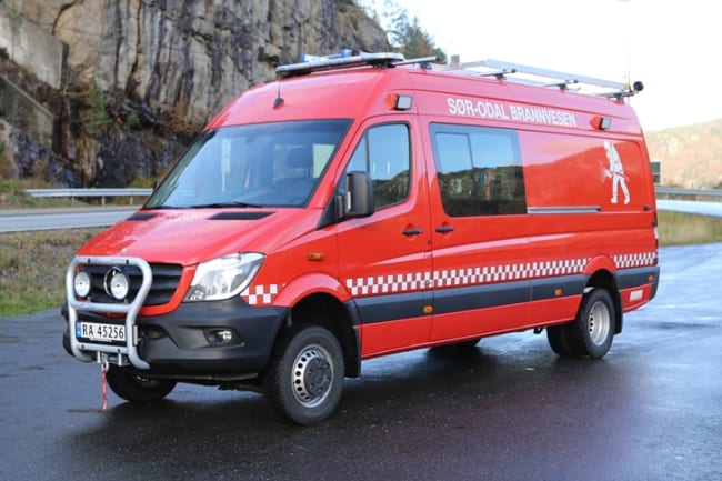 Vi gratulerer Sør-Odal Brannvesen med ny brannbil på Mercedes Sprinter 519cdi 4x4