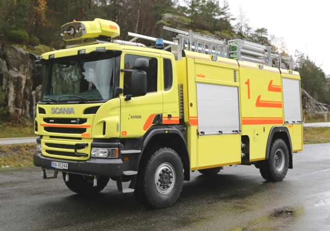 Ny flyplassbrannbil levert til Leknes Lufthavn