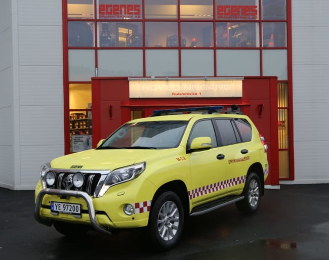 Vi gratulerer Yara Glomfjord - Industrivernet med ny Røykdykkerbil på Toyota Landcruiser