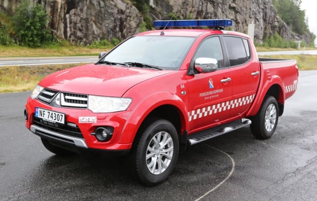 Vi gratulerer Porsgrunn Brannvesen med ny Mitsubishi L200 røykdykkerbil
