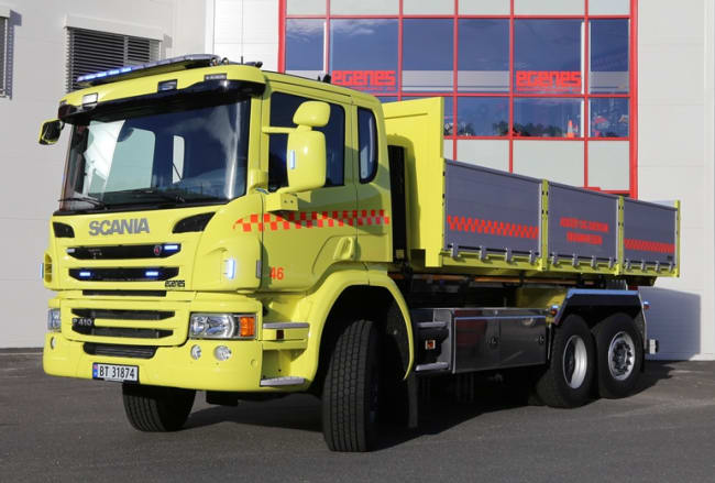 Vi gratulerer Asker & Bærum brannvesen med ny krokløftbil på Scania chassis