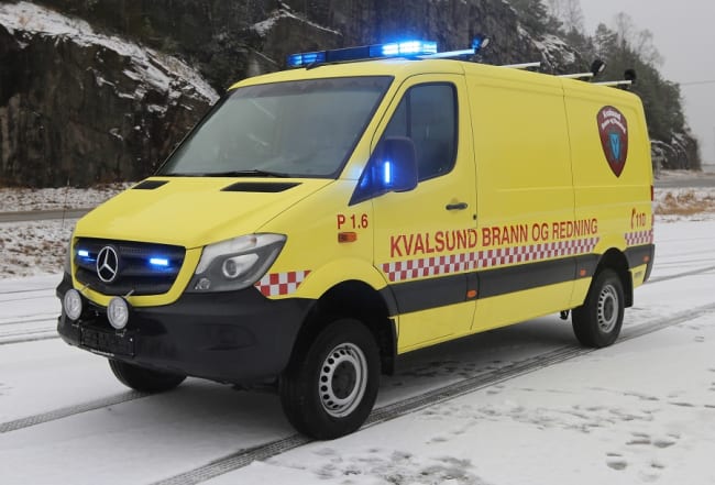 Vi gratulerer Kvalsund Brann og Redning med ny brannbil på Mercedes Sprinter 316cdi 4x4.