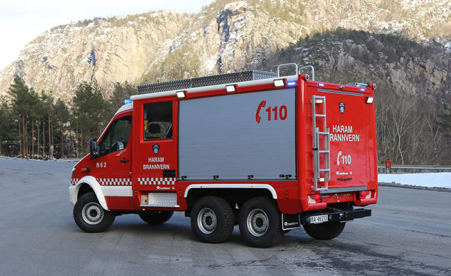 Vi gratulerer Haram Brannvern med enda en ny C1 brannbil på Mercedes Sprinter 6x6 chassis