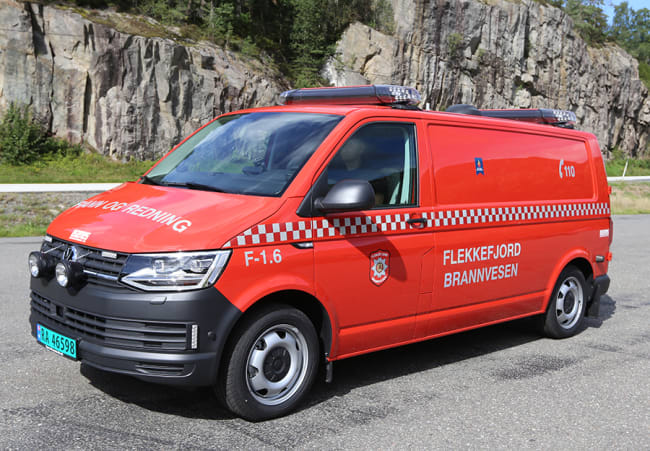 Vi gratulerer Flekkefjord Brannvesen med ny fremskutt enhet fra Gjensidigestiftelsen!