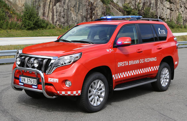 Vi gratulerer Ørsta brann og redning med ny fremskutt enhet påbygget Toyota Landcruiser