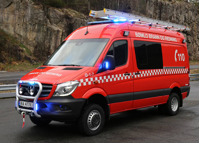 Røykdykkerbil på Sprinter 519 4x4 til Bømlo