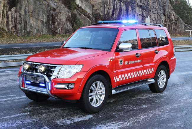 Pajero røykdykkerbil med slokkeanlegg til Hå Brannvesen