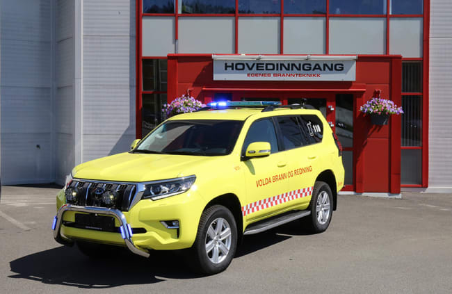 Røykdykkerbil påbygget Toyota Landcruiser til Volda