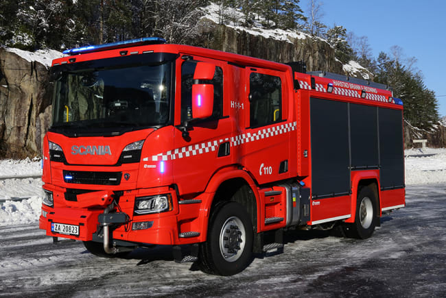 Brannbil på Scania P410 til Harstad brann og redning
