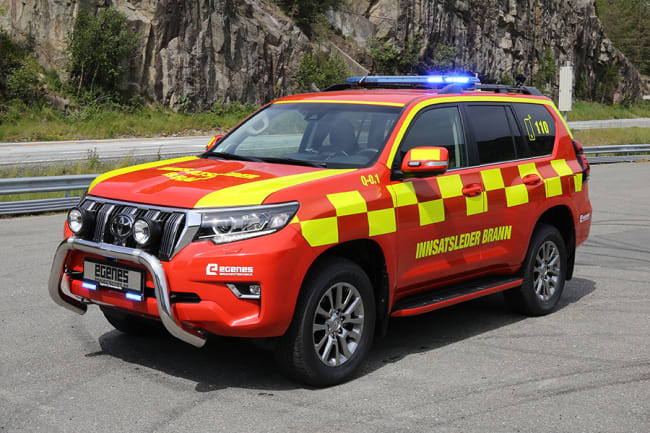 Fremskutt enhet på Toyota Landcruiser til Bømlo brann og redning