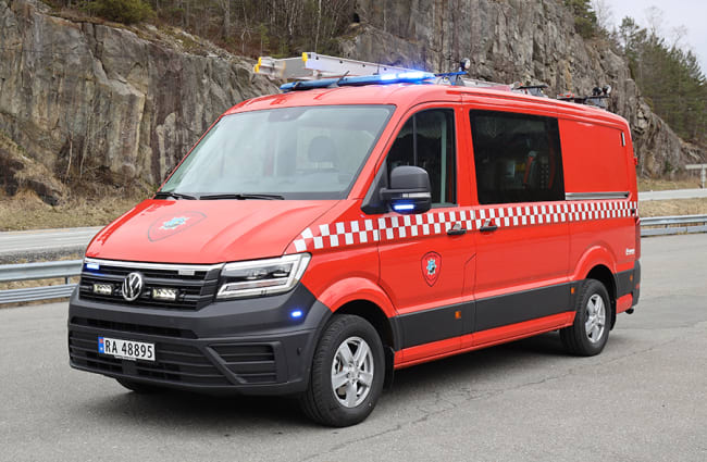To røykdykkerbiler bygget på VW Crafter 35 KA til Rogaland