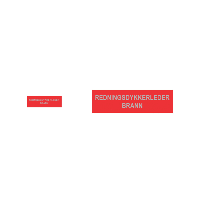 Funksjonsplater Delledervest  - REDNINGSDYKKERLEDER BRANN