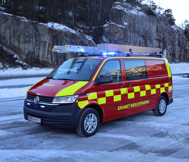 Beredskapsbil til industrivernet på Eramet i Sauda