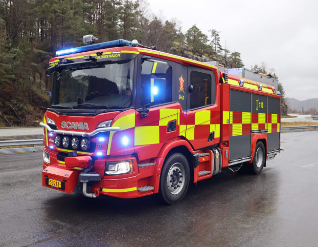 Brannbil med CUTTEX skjæreslukker til Ramsund Orlogsstasjon