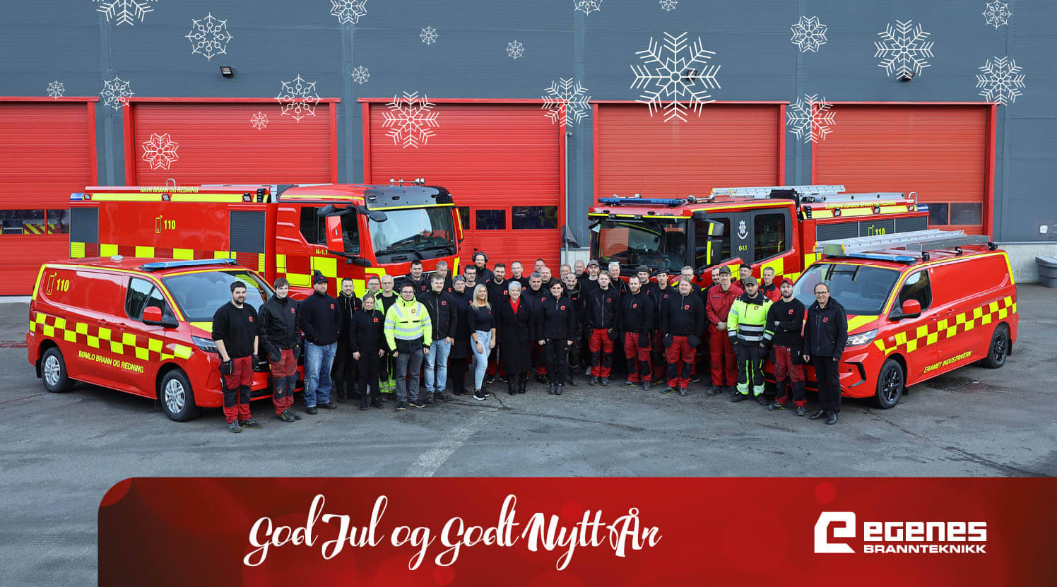 Denne flotte gjengen ønsker alle en god jul!