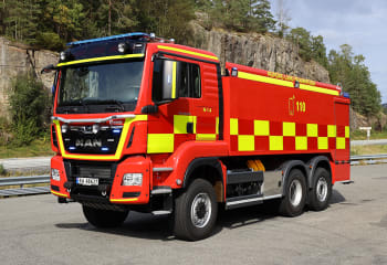 Vi gratulerer Nordre-Land Brannvesen med ny branntankbil på MAN TGS 28.510 6x4*4 chassis