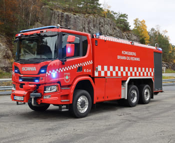 Branntankbil til Kongsberg brann og redning